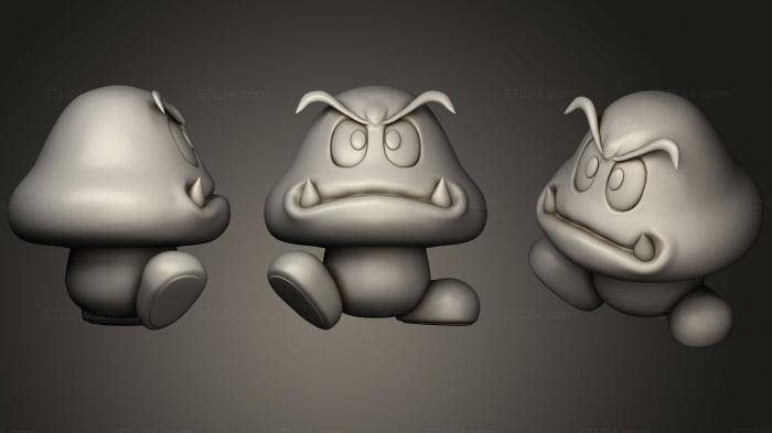 Figurines simple (Goomba, STKPR_1436) 3D models for cnc